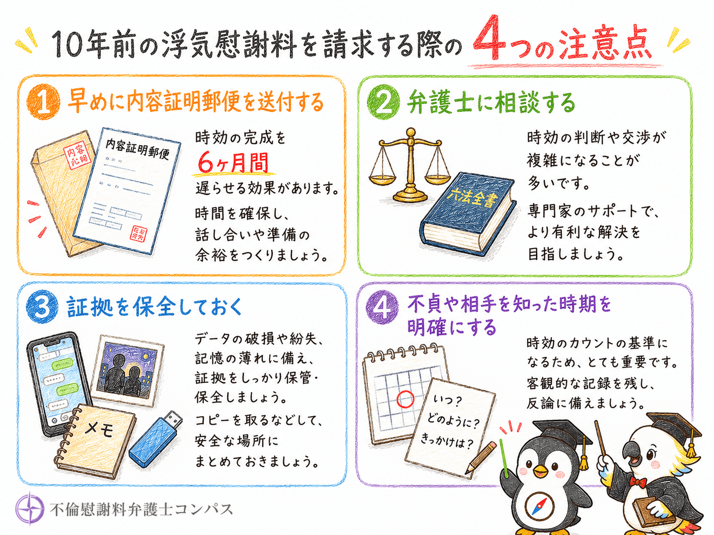 ４章　１０年前の浮気慰謝料を相手に請求する際の注意点